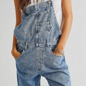 We The Free Blue Denim Jeans Overalls